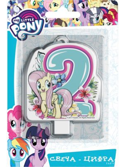 Свеча-цифра My Little Pony №2 (4 см.)