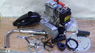 Двигатель Веломотор 4х тактный (цепной редуктор) (комплект для установки)