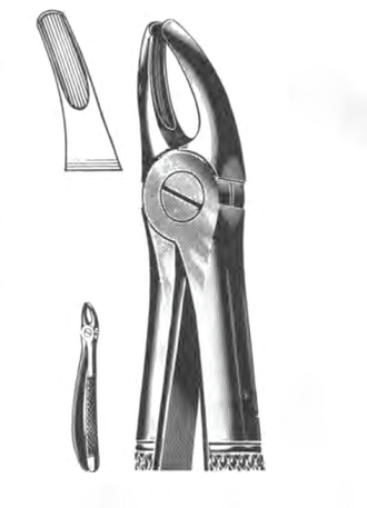 Щипцы стоматологические №7 для удаления верхних клыков и премоляров Sammar Щипцы стоматологические №7 для удаления верхних клыков и премоляров Sammar