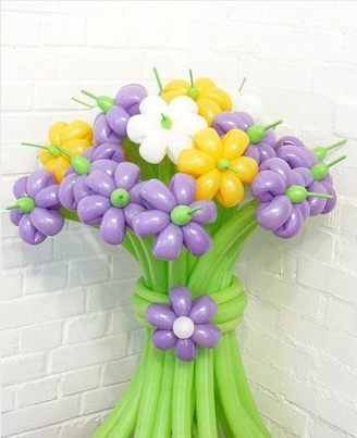 Цветы из шаров "Маргаритки" 17 цв (фш)