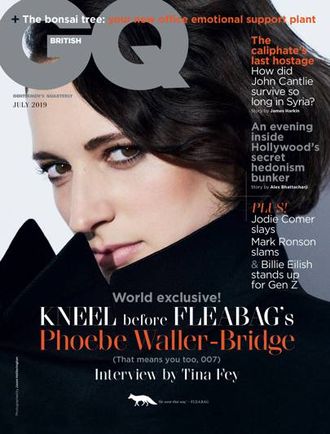 GQ BRITISH Magazine July 2019 Phoebe Waller-Bridge Cover Мужские иностранные журналы, Intpressshop