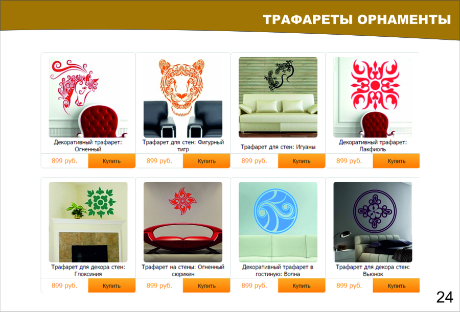 Купить трафарет для декора стен