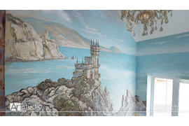 Крым, Ласточкино гнездо. Фактурная роспись стен.