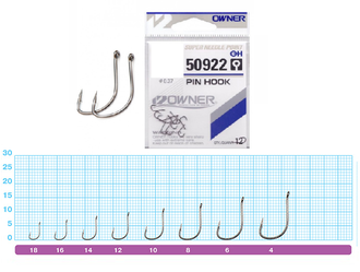 Крючки Owner 50922 PIN HOOK (5шт./уп) Размер 18