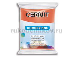 полимерная глина Cernit Number One, цвет-poppy red 428 (красный мак), вес-56 грамм