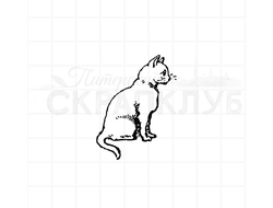 ФП штамп "Белая кошка маленькая"