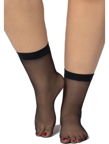 Носки на полные ножки &quot;CHARLOTTE&quot; 20 DEN (цвета черный) В упаковке ДВЕ ПАРЫ
