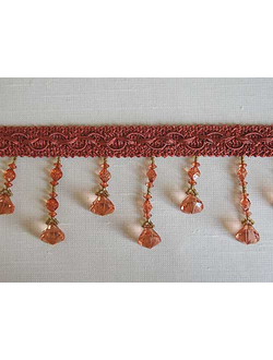 Арт. 535515. Декоративная тесьма со стеклярусом для штор оптом