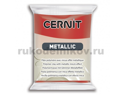 полимерная глина Cernit Metallic, цвет-red 400 (красный), вес-56 грамм