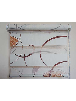 "Узор А-М", рулонные шторы день-ночь или зебра с дизайном