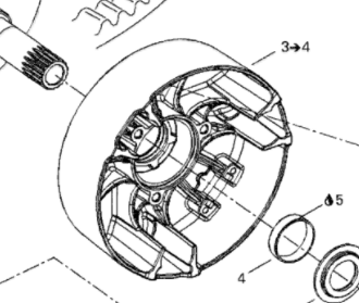 Щека вариатора BRP 417222181 для BRP LYNX/Ski-Doo