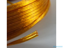 Провод Salcavi плоский 2х0.50 мм2 прозрачный золотой