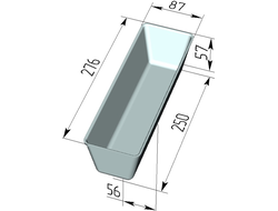 Хлебная форма Тостерная 276 х 87х 57 мм