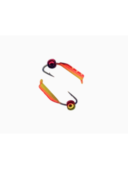 Мормышка вольфр. МАСТИВ Безнасадка 1,5 художественный (красн.), латунный шарик, 0,2гр. (хамелеон) арт.660