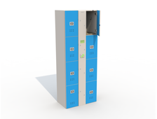 Блоки шкафов-локеров серии «LDL 08N» Блоки из восьми шкафов - локеров для коллективного использования