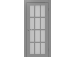 Межкомнатная дверь "Турин-542" серый (стекло сатинато)