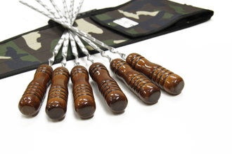 Набор шампуров с деревянными ручками "Охотник-2"