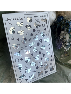 Слайдер-дизайн MilliArt Nails Металл MTL-003