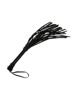 Черная плеть с кожаной рукоятью - 65 см, Sitabella, Россия