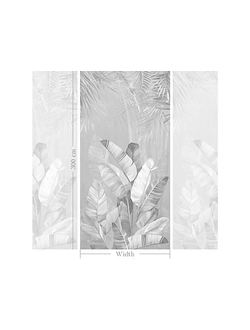 FA1305.  Натуральная ткань с фотопечатью банановых листьев