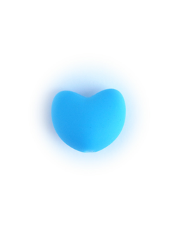 Силиконовое сердечко 20х17 мм Голубой