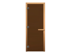 Дверь для бани и сауны Бронза 1700х700 мм (8 мм, коробка ОСИНА)