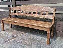 Дачная деревянная скамья