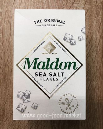Соль морская органическая хлопьями, 250 гр., Maldon, Англия