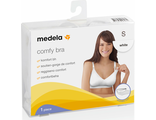 Бюстгальтер Medela, для беременных и кормящих мам Comfy bra, цвет белый, (размер, S) (75-80)