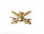 Эмблема петличная Сухопутные войска, нового образца, металл, золото