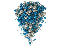 ДРАЖЕ ЗЕРНОВОЕ, 30 г БЛЕСК СИНИЙ + СЕРЕБРО #711