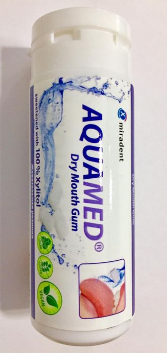 Жевательная резинка Xylitol Aquamed с ксилитом, вкус маракуйи, Miradent, 30 шт.