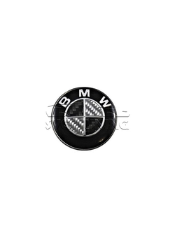 Чёрная карбоновая эмблема руля BMW, вместо оригинальной штатной