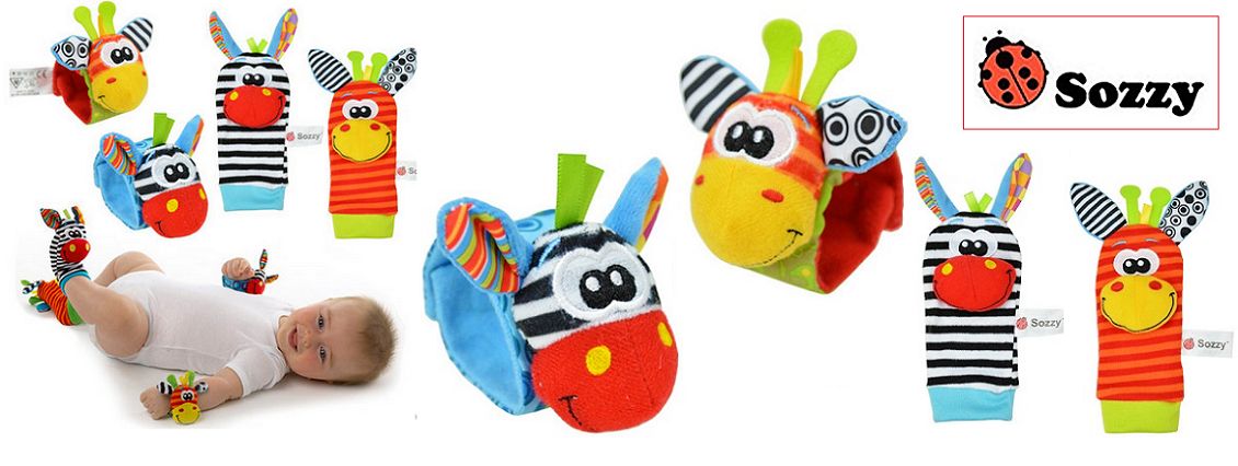 Набор  SOZZY "Носочки и браслетики с погремушками" - игровой набор для малышей  