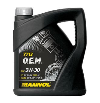 07981 Моторное масло Mannol 7713 О.Е.М. for Hyundai Kia  SAE 5W-30  4 л. синтетическое