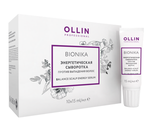 OLLIN Bionika Энергетическая сыворотка против выпадения волос Balance Scalp Energy Serum, 6х15 мл