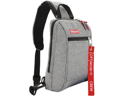 Рюкзак с одной лямкой - сумка на грудь Optimum XXL RL, серый