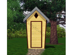Деревянный туалет для дачи 1,0х1,0 м