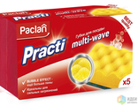 Губка для посуды multi-wave paclan 5 шт