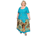 Женская одежда - летний платье-сарафанчик БОЛЬШОГО размера Арт. 2198 (Цвет голубой)  Размеры 54-84