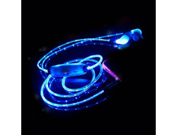Наушники-вкладыши со светящимся LED проводом Human Friends, Spark  Blue