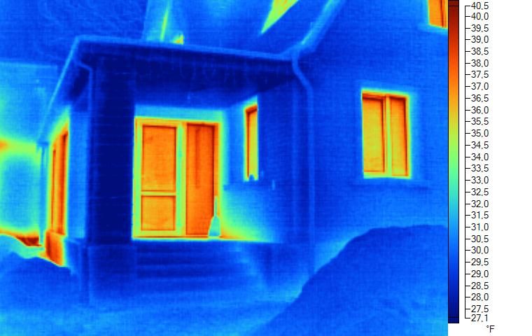Проведение тепловизионного обследования загородного жилого дома