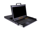 Выдвижная LCD KVM консоль Kinan 17&quot;, USB, Клавиатура Ultra-Slim, Тачпад, TFT-дисплей, 1 порт, разрешение WideScreen FullHD 16:9 до 1920x1080 60Hz, локальная (без удаленного доступа через интернет) (SW1701)