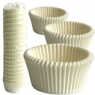 Бумажные формы для кексов Белые,  55 х 43 см, 25 шт