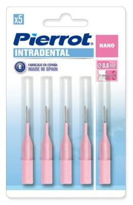 Ершики межзубные 0,8 мм, розовые, Nano Interdental, Pierrot, 5 шт.