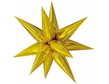 Фольгированный шар (26&#039;&#039;/66 см) Фигура, Звезда составная, Золото, 1 шт.