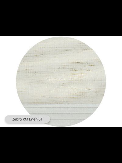 Zebra RM Linen, рулонные шторы день-ночь под натуральный лен в сборе