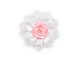 40 Цветок белый - розовый, 7*7 см.