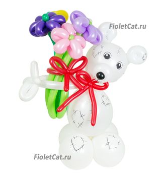Мишка с букетом Мишка с букетом