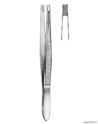 Пинцет эпиляционный (нагартованный холодной штамповкой) ПС 95х2,0 Sammar